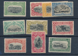 BELGIAN CONGO  1910 ISSUE COB 54/63 MIXED SET MNH OR LH - Unused Stamps