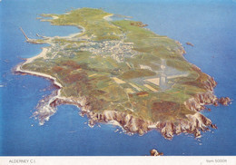 Ile Aurigny -Vue Aerienne-"Island Of Alderney",Channel Islands -Aerial View From 5,000ft (J.A.Dixon) - Alderney