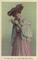 I Want To Kiss You If I Had The Nerve Old Love Flirting RPC Postcard - Fashion