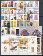 ESPAÑA 2001 Nº 3776/3856 AÑO COMPLETO NUEVO, MNH **, 48 SELLOS,7 HB,3 MP - Volledige Jaargang