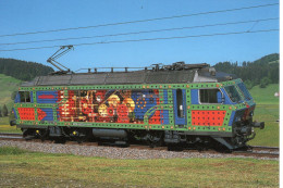 Locomotives Deutsche  - Elektro-Schnellzuglokomotive 446 447-5 Der SOB Near Rothenthurm 1996 -  CPM - Trains