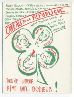 CPSM Publicitaire Illustrée - Caveau De La République - 10eme Anniversaire  - Autographe Dédicace Originale De Mary M - Cabarets