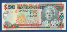 BARBADOS - P.64 –  50 DOLLARS ND 2000 UNC-, S/n J13546152 - Barbades