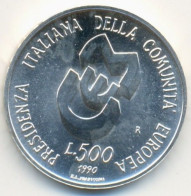 REPUBBLICA  1990  PRESIDENZA CEE  Lire 500 AG - Gedenkmünzen