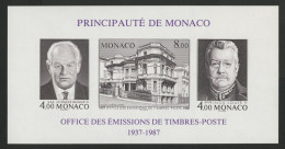 MONACO Cote 50 € BLOC NON DENTELE N° 39a Neuf ** (MNH) Cinquantenaire De L'O. E. T. P. TB - Blocks & Sheetlets