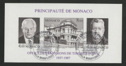 MONACO Cote 50 € BLOC NON DENTELE N° 39a Oblitéré Cinquantenaire De L'O. E. T. P. TB - Blocs