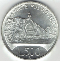 REPUBBLICA  1991  PONTE MILVIO  Lire 500 AG - Commémoratives