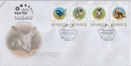 Hungary -  2000 Fauna Of Australia  - Birds - Kangaroo - Complete Set - FDC - Lettres & Documents