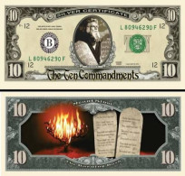 USA - FANTASY NOTE - MOSES  AND  THE  TEN  COMMANDMENTS ,  FIRST  VERSION  - UNC / SERIES  JESUS - Other & Unclassified