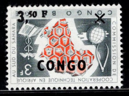 TT0589 Congo 1962 Map Stamped, Corrected And Misprinted 1V MNH - Other & Unclassified