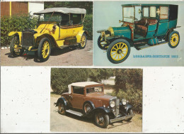 Cp, Automobile, Hupmobile 1932, Lorraine-Dietrich 1911, Brasier 1914, LOT DE 3 CARTES POSTALES - Turismo