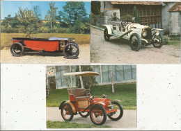 Cp, Automobile, Mors-Runabout 1909, Delaugere Et Clayette 1898, Bedelia 1913, LOT DE 3 CARTES POSTALES - PKW