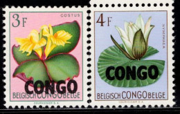 TT0608 Congo 1960 Flowers With New Country Name 2V MNH - Gabon (1960-...)