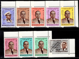 TT0615 Congo 1961 Presidential Map Plus Word 9V MNH - Unused Stamps