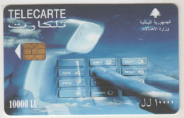 LEBANON - Blue, Phone & Sky, Chip:CHT08, CN:only Digits, Used - Libanon