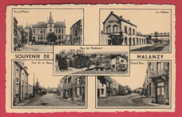 Halanzy - Souvenir D'... - Carte Multivues, Avec Gare, Grand'Place, Etc ... -1954 ( Voir Verso ) - Aubange