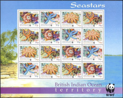 BIOT 2001 MiNr. 266 - 269 WWF Marine Life, Starfish, Cushion Star, Blue Sea Star, Crown-of-thorns  4v  MNH ** 22.00 € - British Indian Ocean Territory (BIOT)