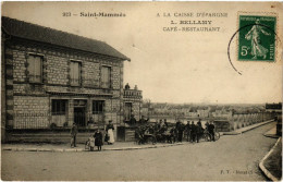 CPA AK St-MAMMES Café-Restaurant L. BELLAMY A La Caisse D'Epargne (977651) - Saint Mammes