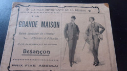 BESANCON A LA GRANDE MAISON CATALOGUE GOLDSCHMIDT FILS AINE  TAILLEURS - Publicités