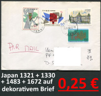 Japan 1977 - Japon 1977 - Nippon 1977 - Michel 1321 + 1330 + 1483 + 1672 Auf Brief - Oo Oblit. Used Gebruikt - Brieven En Documenten