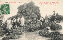 Le Pouliguen * Pen Château à Marée Basse * Pêche à La Crevette  - Le Pouliguen