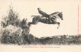 Saumur * Saut D'un Broock Au Breil * Hippisme Cavalier Cavalerie  - Saumur