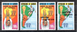 DJIBOUTI /SPORT/ FOOTBALL / PA N° 121  à 124 * * COUPE DU MONDE 1976 - Dschibuti (1977-...)