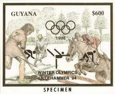 GUYANA 1993 Mi BL 341 LILLEHAMMER OLYMPIC GAMES SPECIMEN MINT MINIATURE SHEET ** - Invierno 1994: Lillehammer