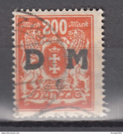 Danzig 1923,1W,Mi.Dienst38,Klischeenagelabdruck,Gestempelt(D2905) - Dienstmarken