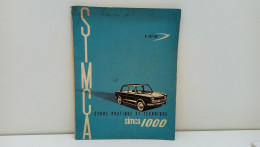 Simca 1000 - Etude Pratique Et Technique - Voitures