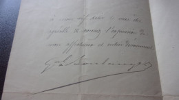 LAS GENERAL BOULANGER 1883 AU LIEUTENANT EDMOND DAGUET  MINISTERE DE LA GUERRE - Documentos