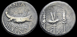Roman Imperatorial Marc Antony AR Denarius Legionary Issue Legion X - Republiek (280 BC Tot 27 BC)