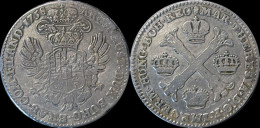 Austrian Netherlands Maria-Theresia 1/2 Kroon (couronne) 1758 - 1714-1794 Österreichische Niederlande