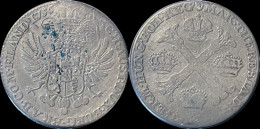 Austrian Netherlands Maria-Theresia 1/2 Kroon (couronne) 1756 - 1714-1794 Österreichische Niederlande