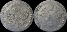 Austrian Netherlands Maria-Theresia 1/2 Kroon (couronne) 1766 - 1714-1794 Österreichische Niederlande