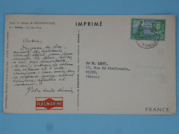 BT10 TONGA   BELLE  CARTE  1955 A REIMS FRANCE + AFFRANCH. PLAISANT++++ - Tonga (...-1970)