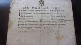 RARE JURA FRONTENAY SALINS 1748 DE PAR LE ROI ORDONNE A LA COMMUNAUTE DE FRONTENAY DE SE RENDRE ... ROUTE DU  SEL - Historische Documenten