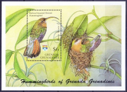 Grenada Gr. 1992 MNH MS, Rufous Breasted Herit Hummingbird, Birds - Kolibries