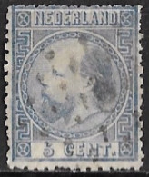 Open Linker Onderhoek In 1867 Koning Willem III 5 Cent Blauw Type II NVPH 7 - Variétés Et Curiosités