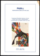 ITALIA ROMA 1986 - CAMPIONATI MONDIALI JUNIORES DI JUDO - FOLDER UFFICIALE FILPJ CON TRE CARTOLINE - A - Judo