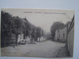 CHAMPIGNY. MARNE. LA MAIRIE. FERME DE M. LOILLIER ET L'EGLISE.  101_0594 - Champigny