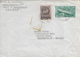 Sweden 1975  Guard, Protect, Help (o) Mi.917 + 665) To Manchester England - Lettres & Documents