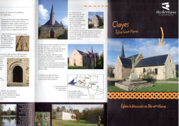 L'église De CLAYES (35), Découverte, Son Histoire, L'intérieur, Mobilier, 4 Volets, Réfection - Arte Religioso