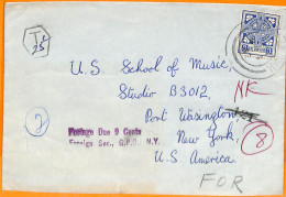 99274  - IRELAND Eire - POSTAL HISTORY - COVER To USA  Taxed On Arrival! - Covers & Documents