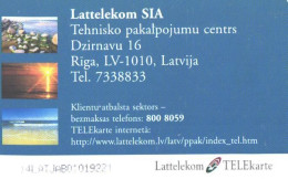 Latvia:Used Phonecard, Lattelekom, 2 Lati, Lattelekom SIA, 1999 - Latvia