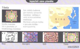 Latvia:Used Phonecard, Lattelekom, 2 Lati, China Pattern, 2002 - Letonia