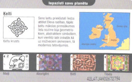 Latvia:Used Phonecard, Lattelekom, 2 Lati, Celtic Pattern, 2002 - Lettland