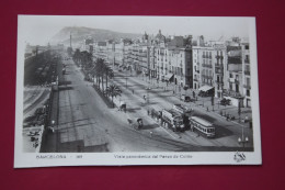 SPAIN. BARCELONA. Paseo De Colon -  Aerial View (w Tram) OLD PC Tramway - Strassenbahnen