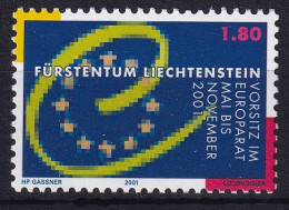 MiNr. 1256 Liechtenstein 2001, 5. März. Vorsitz Liechtensteins Im Europarat - Postfrisch/**/MNH - Neufs