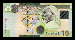 Libia Libya 10 Dinars Omar El Mukhtar 2011 Pick 78Ab Sc Unc - Libyen